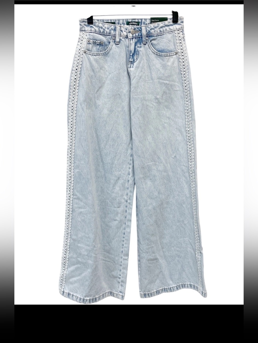 Sold Out- Wild fable Light Blue Wide Leg Jeans with Side Lace Trim